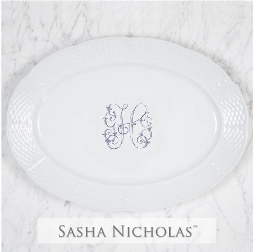 Landry-caffery Weave Oval Platter Sku-c1eb2432, Landry-Caffery SKU-C1EB2432, Sasha Nicholas