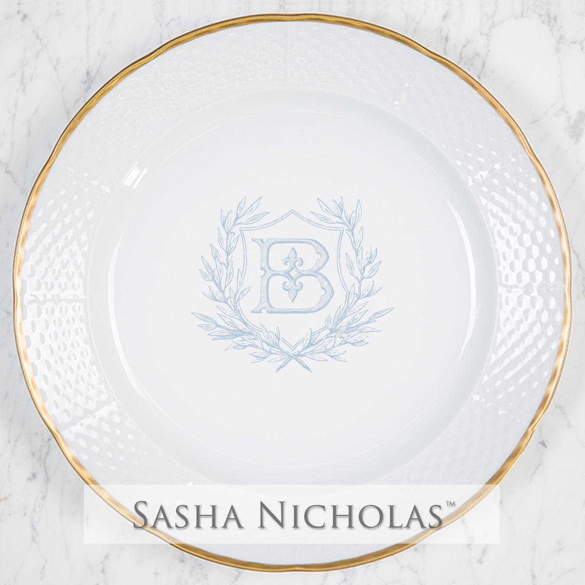 Beatty-brooks Weave 24k Gold Charger Plate, Beatty-Brooks SNWG101, Sasha Nicholas