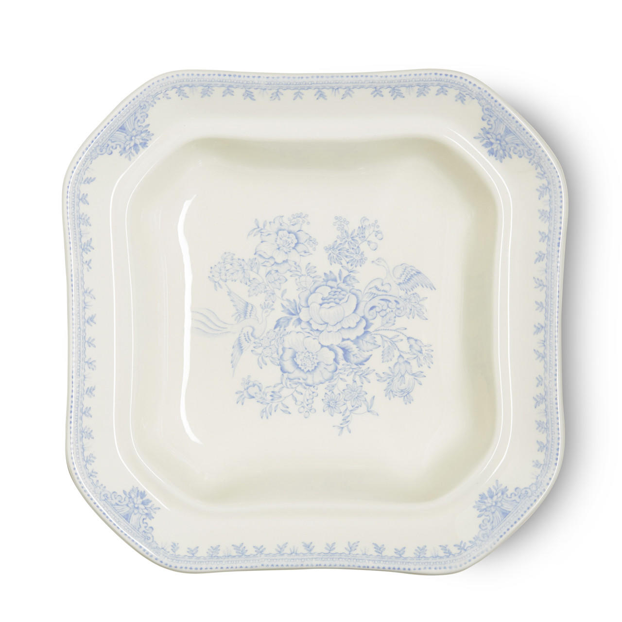 Bernard-moffett Burleigh Blue Asiatic Pheasants Open Veg Dish, Bernard-Moffett BURBAPH-014, Sasha Nicholas
