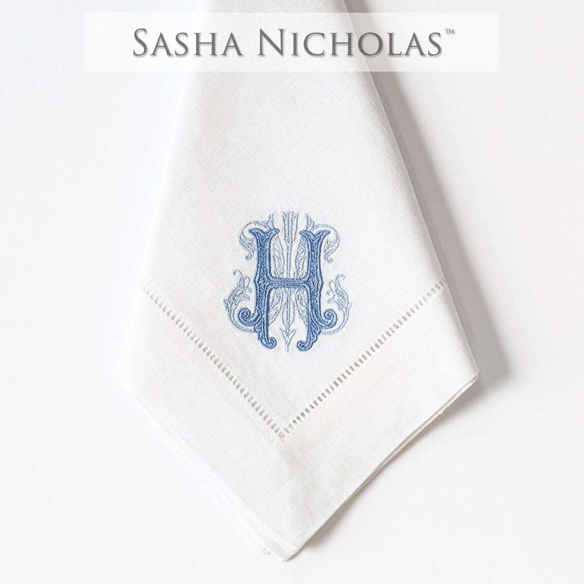 Schmidt-harris Customer's Own Monogram Digitization For Sasha Nicholas Linens, Schmidt-Harris SND105, Sasha Nicholas