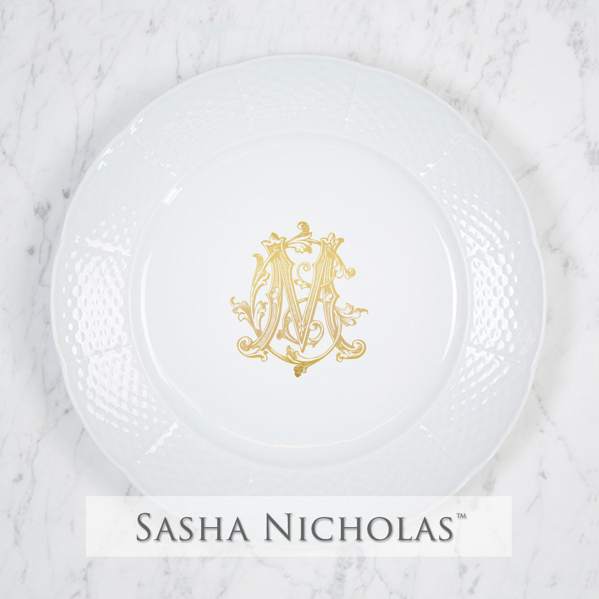 Sasha Nicholas Maples-Moore Weave Dinner Plate 