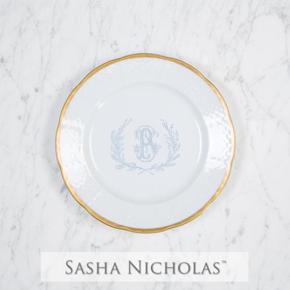 Sasha Nicholas Wilson-Payne Weave 24K Gold Salad Plate 