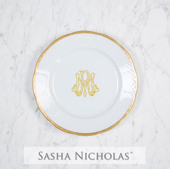 Sasha Nicholas McNab-Everett Weave 24K Gold Salad Plate 