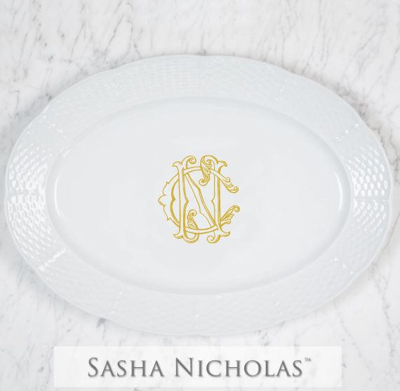 Sasha Nicholas Willis-Lowman Weave Oval Platter 