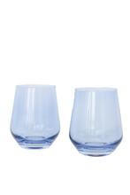  Frane-Munoz Estelle Colored Stemless Wine, Cobalt | Set of Six 