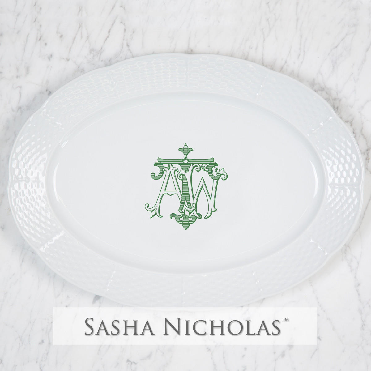 Sasha Nicholas Walsh-Thinnes Weave Oval Platter 