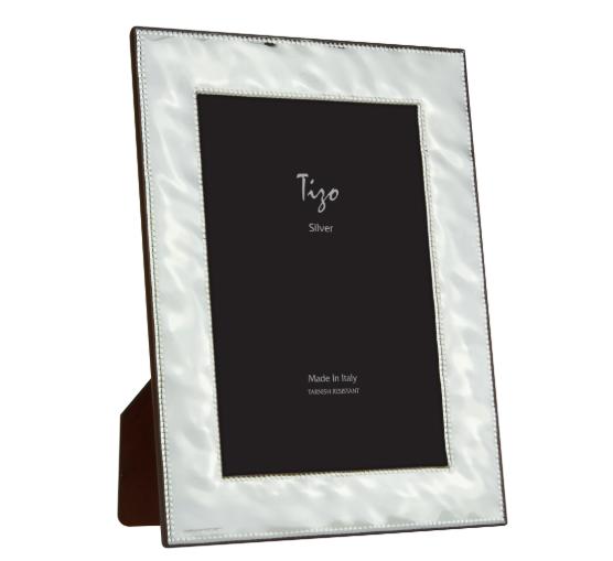 Pelch-Edgcomb Tizo  Classic Hammered Beaded Silverplate Frame | 5x7   Pelch-Edgcomb Tizo  Classic Hammered Beaded Silverplate Frame | 5x7