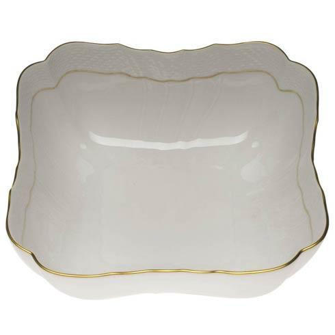 Herend Murphy-Purse Herend Golden Edge Square Salad Bowl