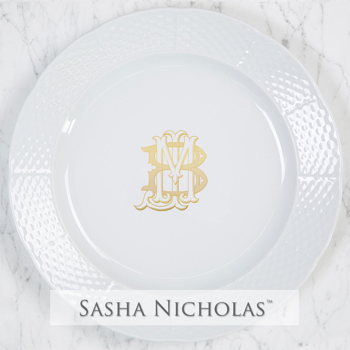 Sasha Nicholas Garrison-Bush Weave Charger Plate 