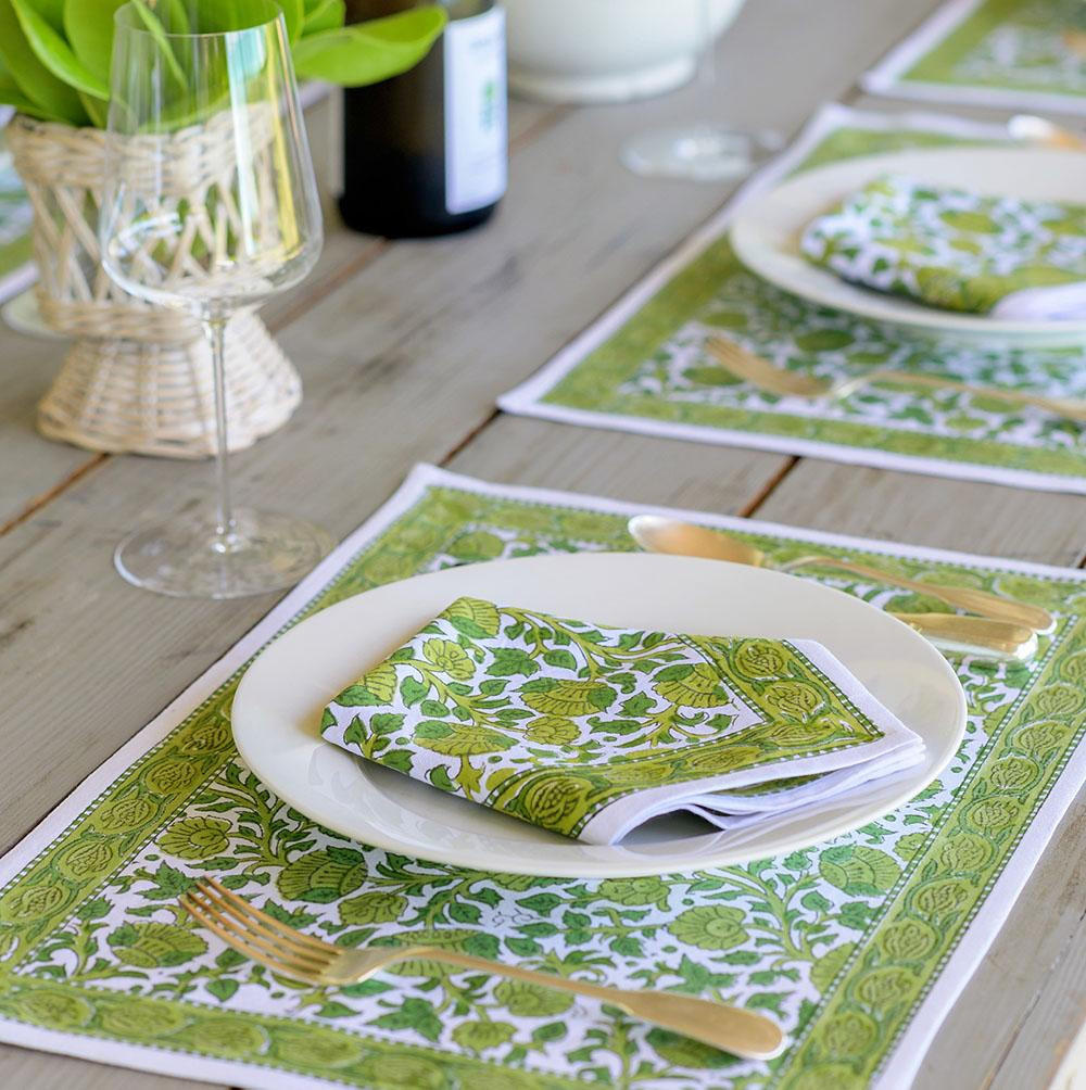  Jade Blossom Napkin | Set of Four 