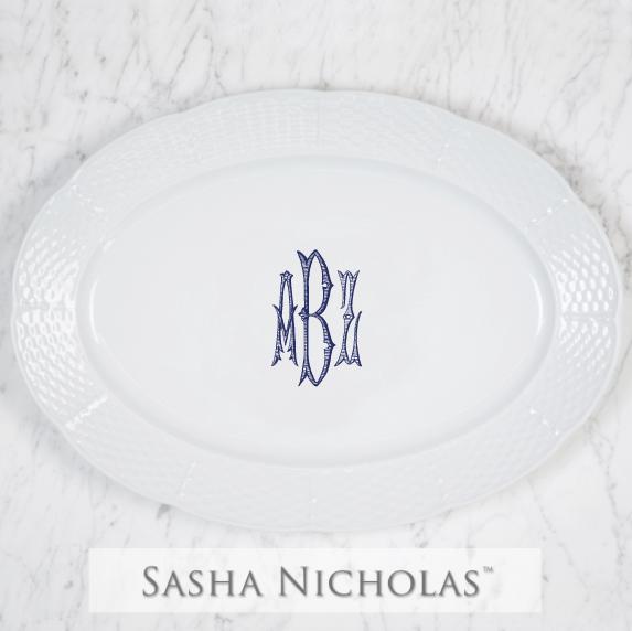 Sasha Nicholas Mosby-Boatman Weave Oval Platter 