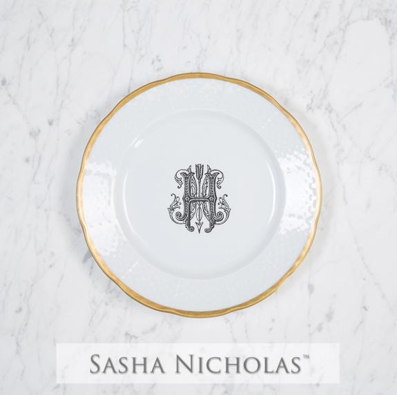 Sasha Nicholas Gonzales-Haines Weave 24K Gold Salad Plate 