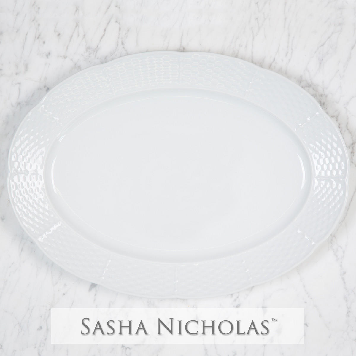 Sasha Nicholas Catsavis-Tofalli Weave Oval Platter 
