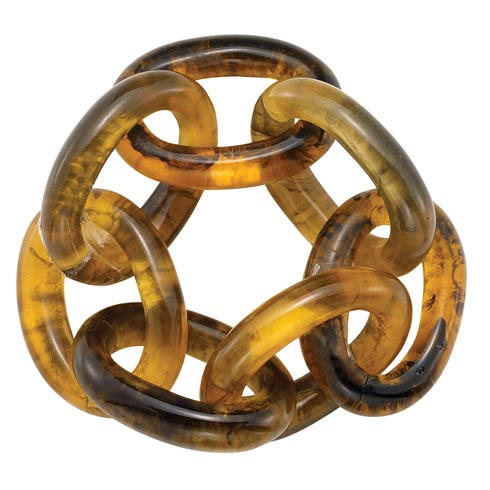 Bodrum Rushford-Alexander Chain Link Tortoise Napkin Ring - Pack of 4 