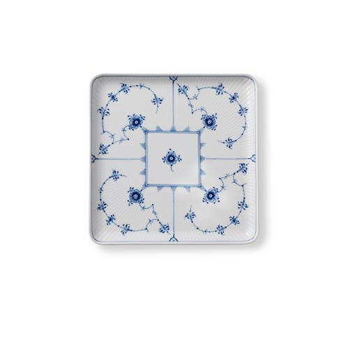 Royal Copenhagen Kalinowski-Walia Royal Copenhagen Blue Fluted Plain Square Plate Large 