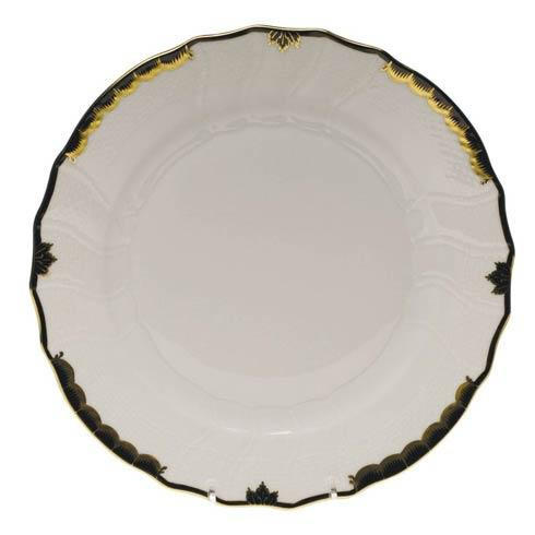 Herend Hardesty-Armstrong Herend Princess Victoria Black Dinner Plate