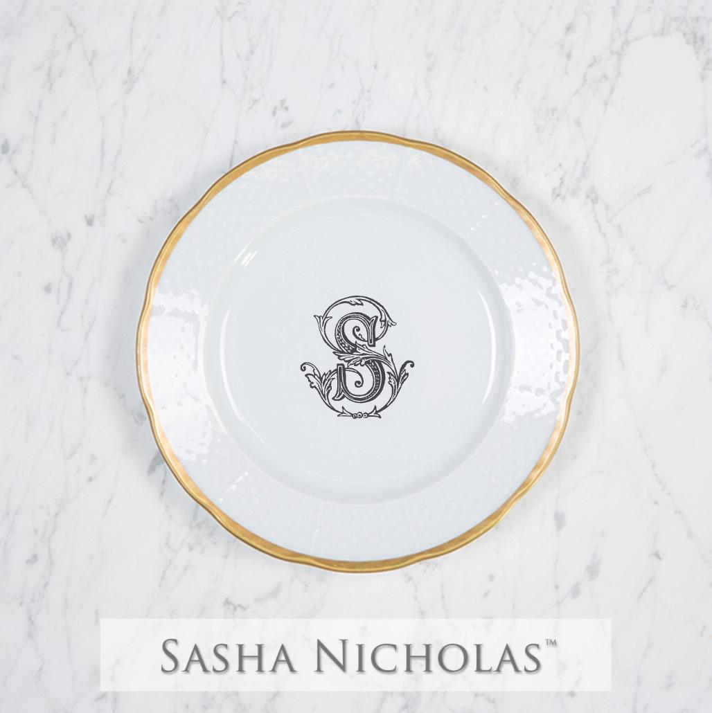 Sasha Nicholas Garone-Stegner Weave 24K Gold Salad Plate 
