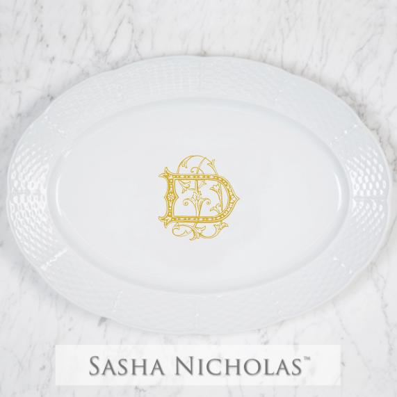 Sasha Nicholas Carpenter-Desloge Weave Oval Platter 
