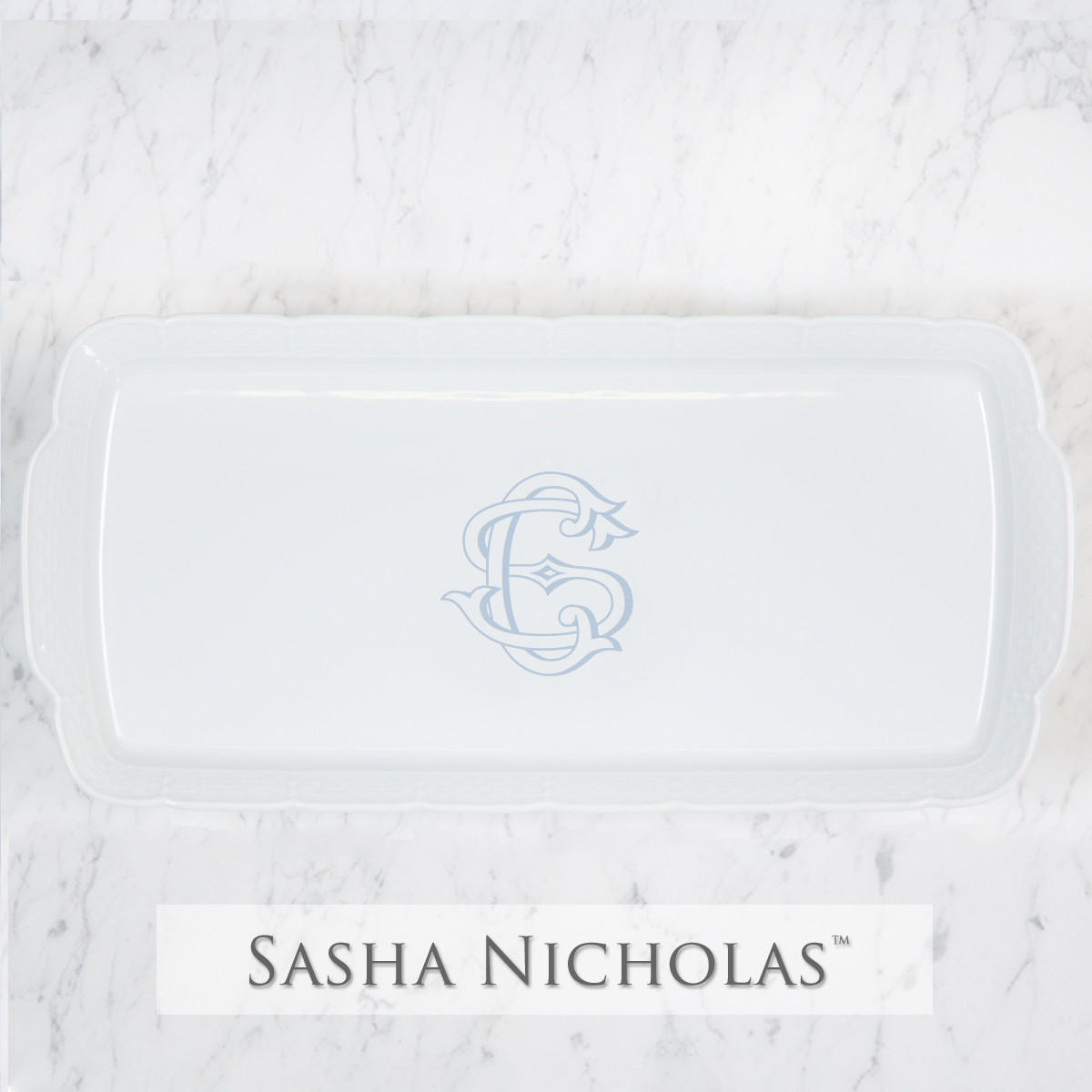 Sasha Nicholas Freeman-Grey Weave Hostess Platter 