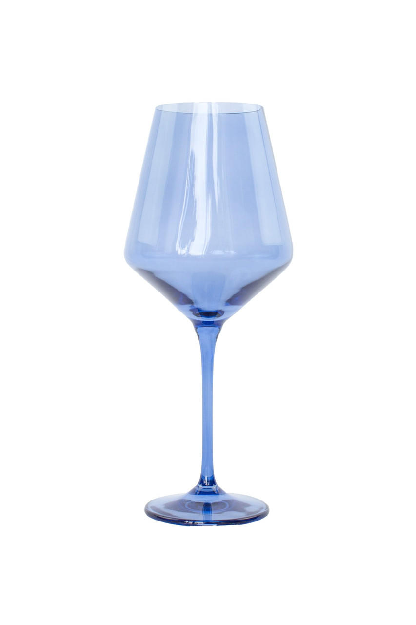 Estelle Colored Glass Wachter-Marx Estelle Colored Wine Stemware, Set of Six | Cobalt 