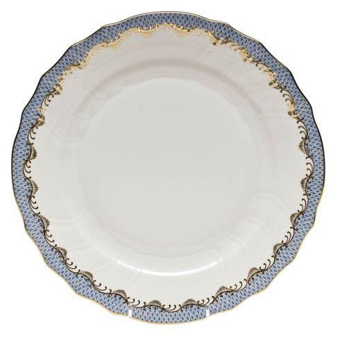 Herend Malzahn-Mellos Herend Fish Scale Light Blue Dinner Plate 