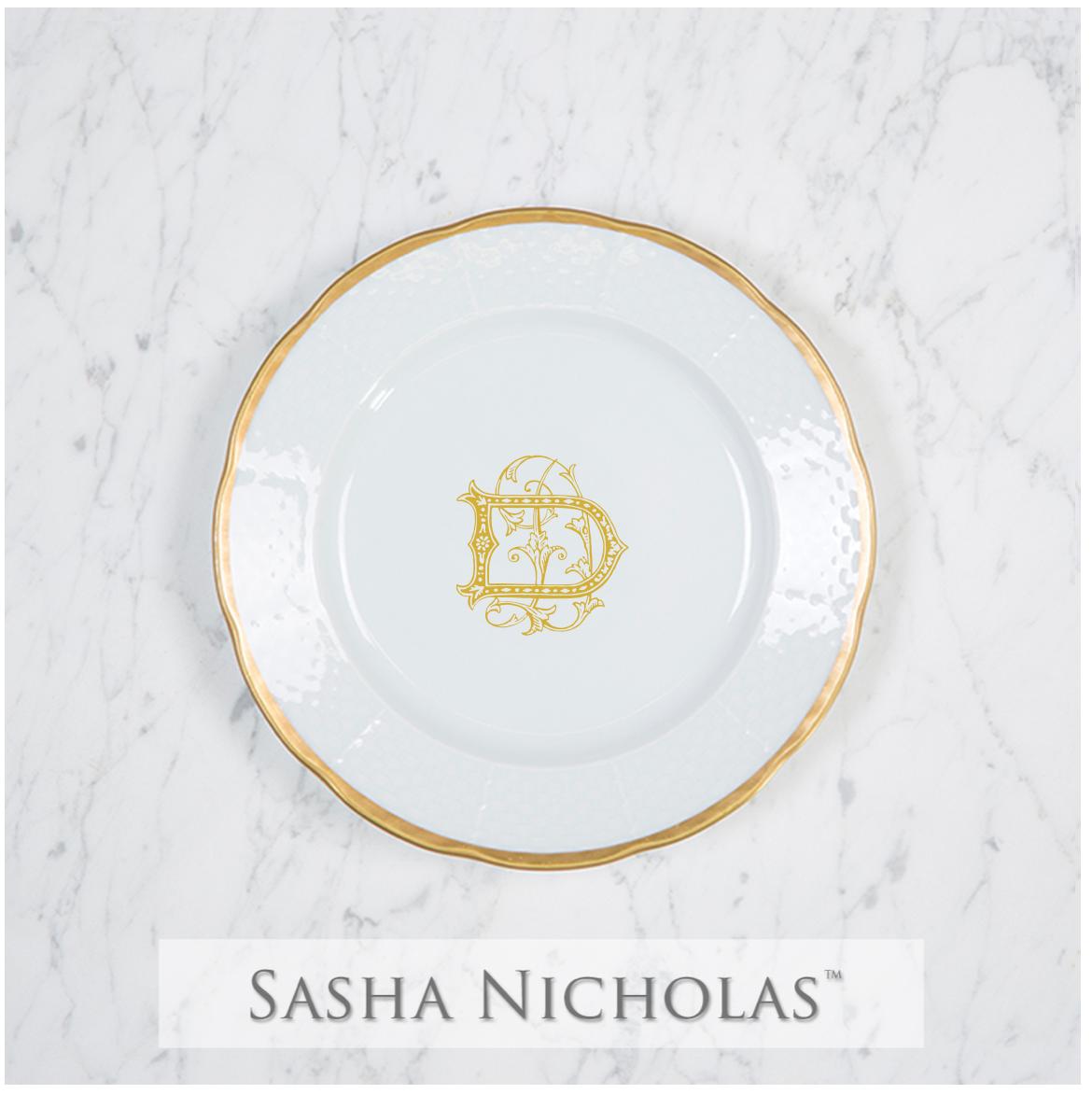 Sasha Nicholas Smith-Dunaway Weave 24K Gold Salad Plate (Pre-Order) 