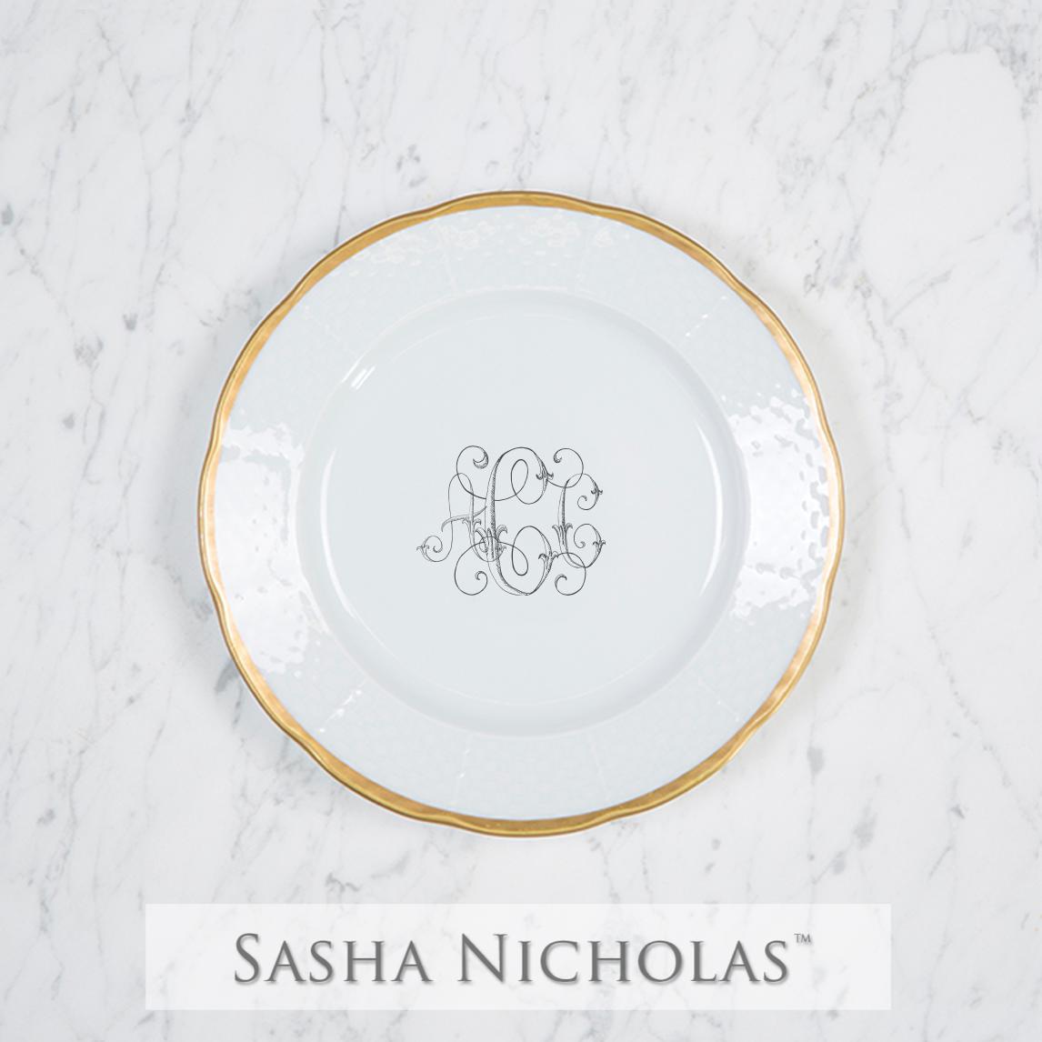 Sasha Nicholas Turner-Carsten  Weave 24K Gold Salad Plate (Pre-Order) 