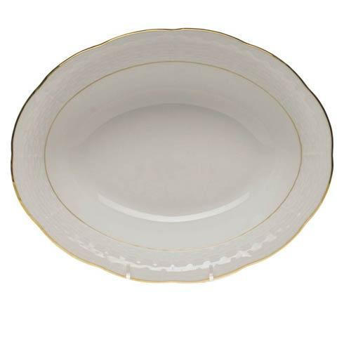 Herend Dubuque-Jasper Golden Edge Oval Veg Dish