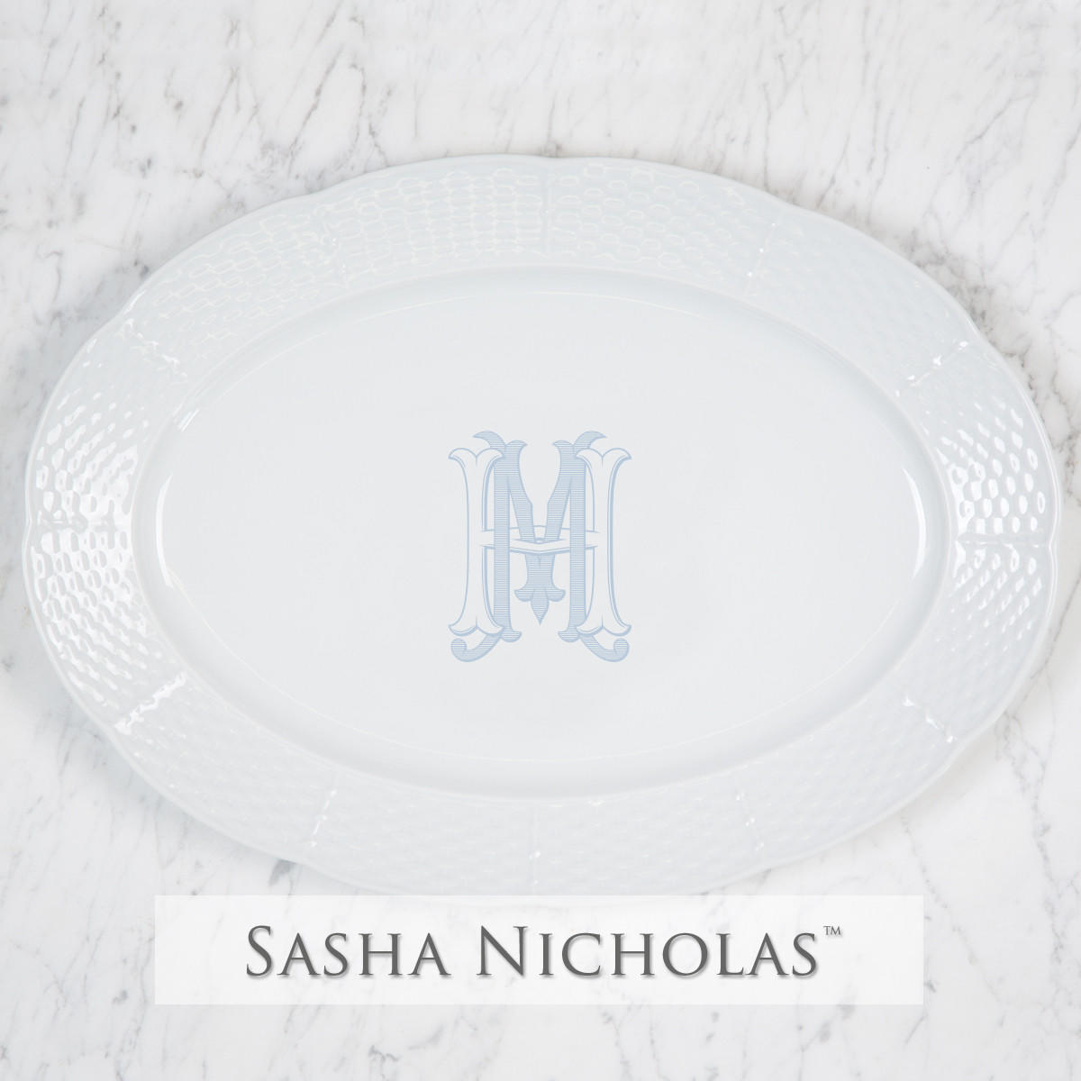 Sasha Nicholas Richards-Bowman Weave Oval Platter 