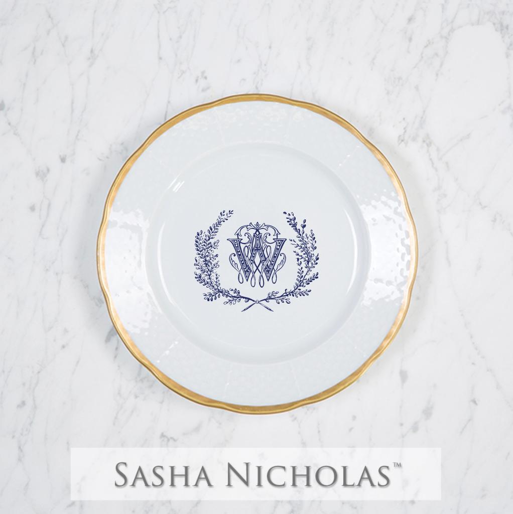 Sasha Nicholas Holdinghausen-Weeks Weave 24K Gold Salad Plate  (PRE-ORDER) 
