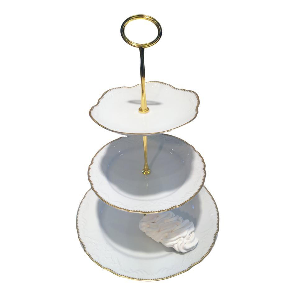 Anna Weatherley Klik-Duncan Simply Anna Gold 3 Plate Tiered Cake Stand ANNDVC-SA3PTDSB 