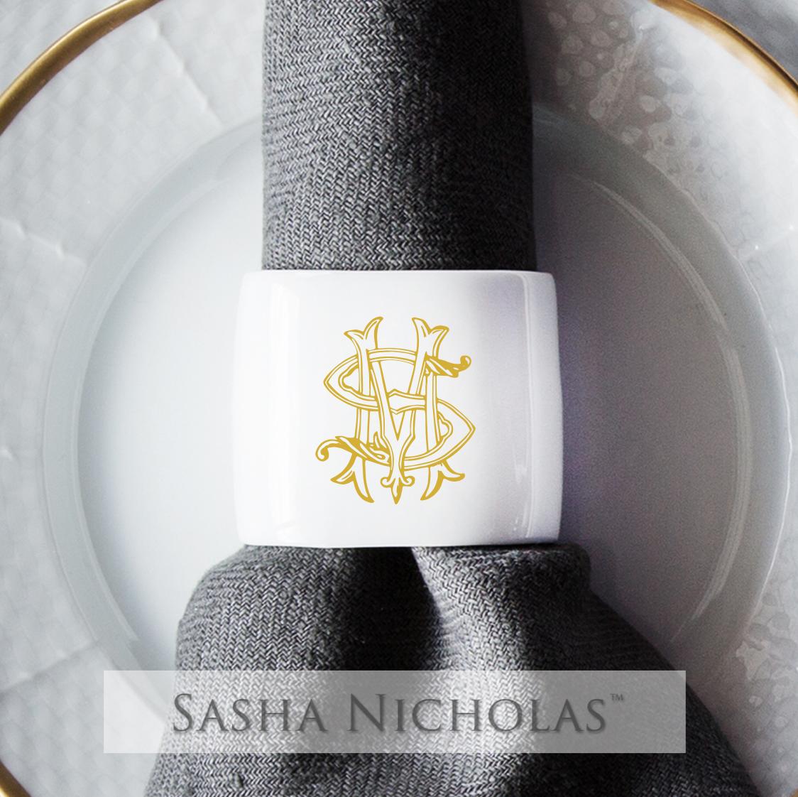 Sasha Nicholas Cheek-Bass Oval Napkin Ring 