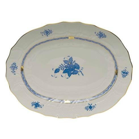 Herend Hollo-Clements Herend Chinese Bouquet Blue Platter