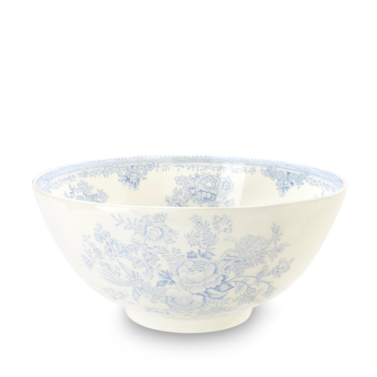 Burleigh Bergmann-La Grange Burleigh Blue Asiatic Pheasants Chinese Bowl Large 