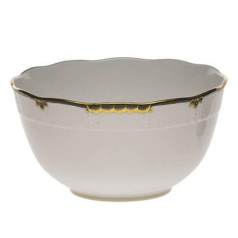 Herend Owens-Healey Princess Victoria Black Round Bowl