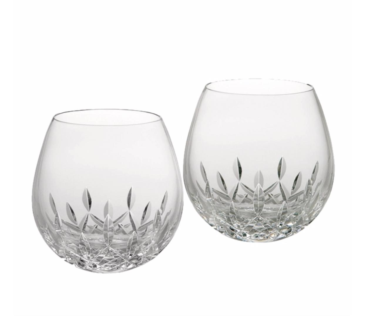 Waterford steinbrecher-Kuykendall Lismore Essence Stemless Wine Light Red, Pair