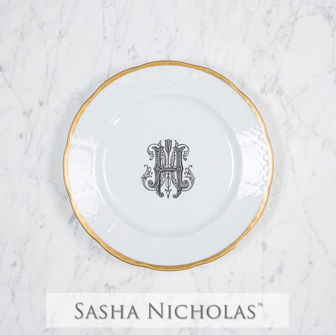 Sasha Nicholas Finan-Hausman Weave 24K Gold Salad Plate  (PRE-ORDER) 