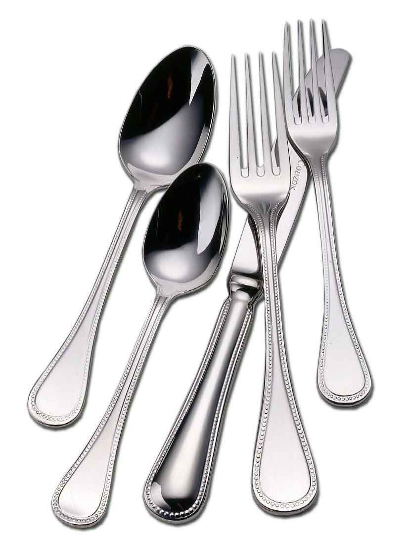 Couzon McMillin-Sumner Le Perle Stainless Steel 5-Piece Place Setting 