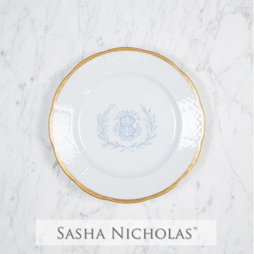 Sasha Nicholas Lisauskas-Tilashalski Weave 24K Gold Salad Plate  (PRE-ORDER) SKU-D5BA6B96 