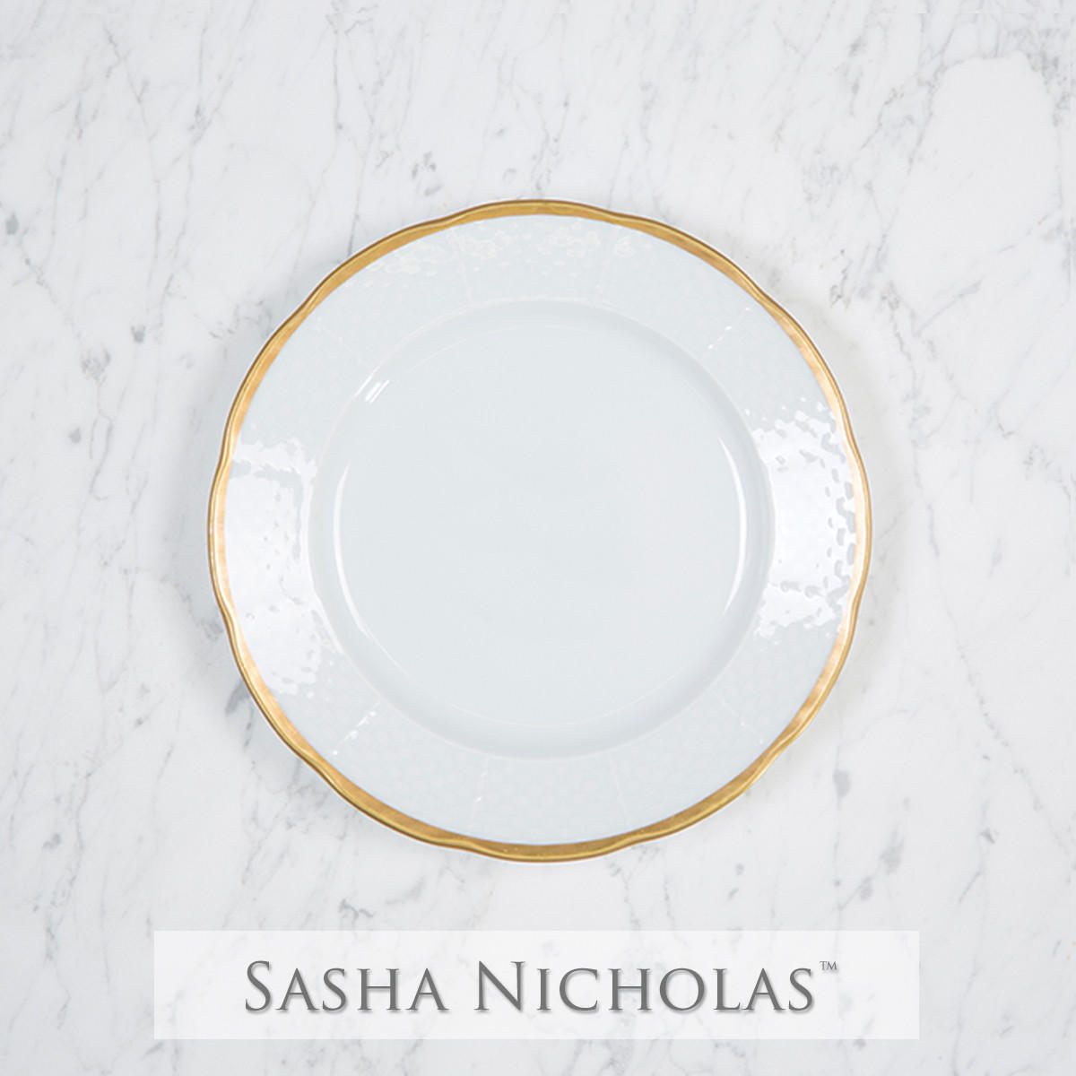 Sasha Nicholas Lisauskas-Tilashalski Weave 24K Gold Salad Plate  (PRE-ORDER) SKU-D5BA6B96 