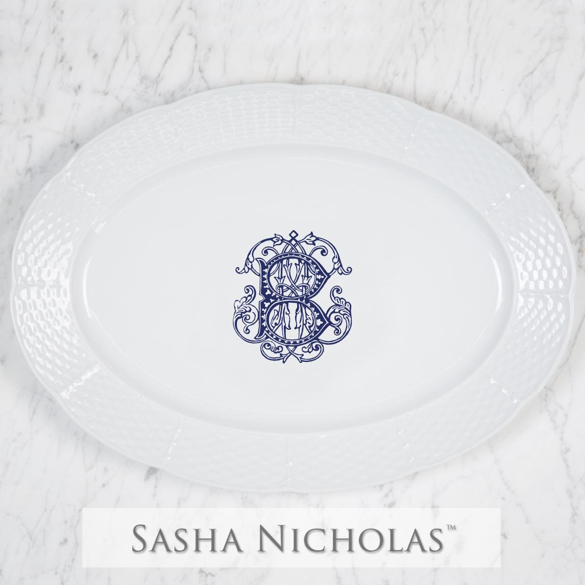 Sasha Nicholas Bannister-Budde Weave Oval Platter 