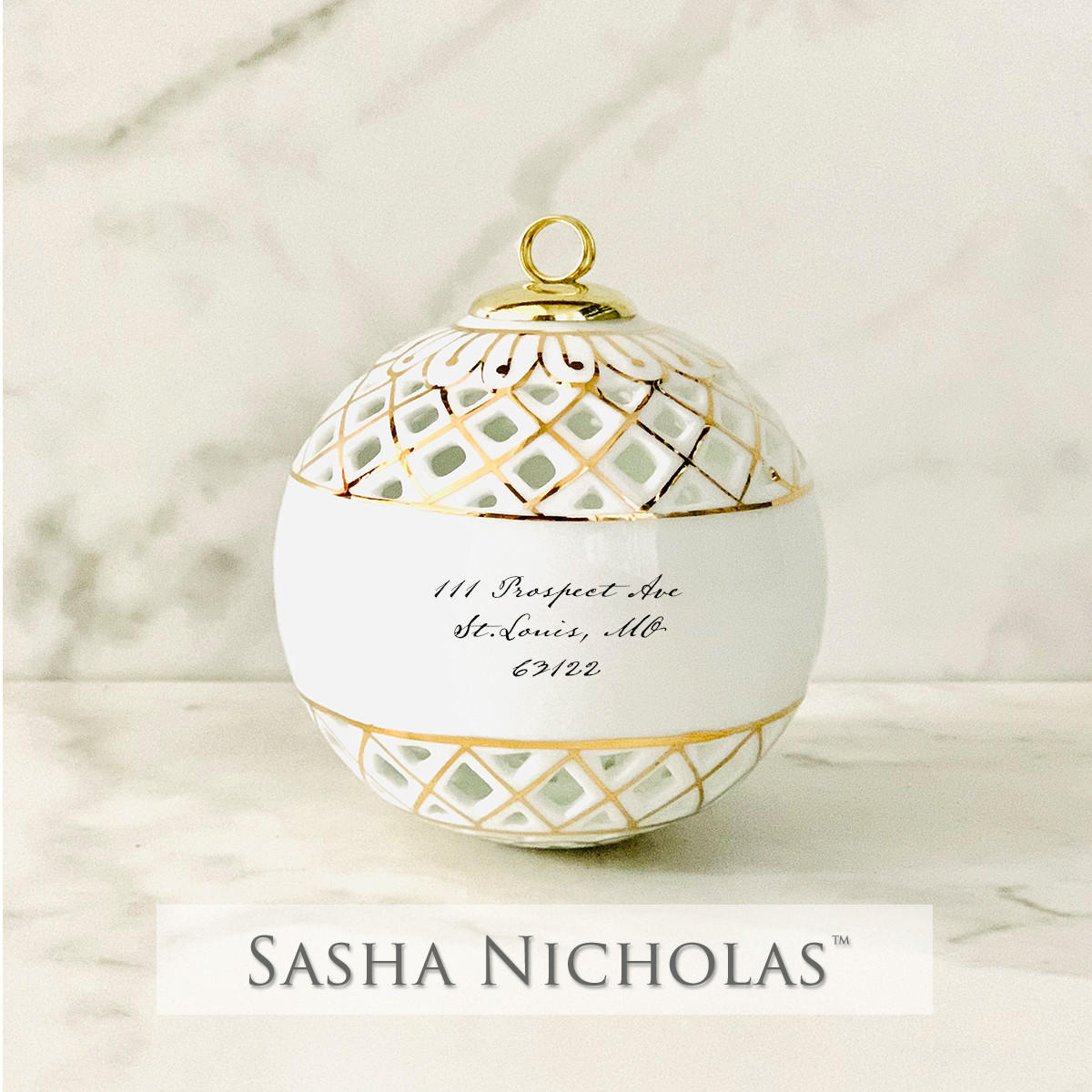 Sasha Nicholas Garner-Kratofil Openwork Ball Ornament 