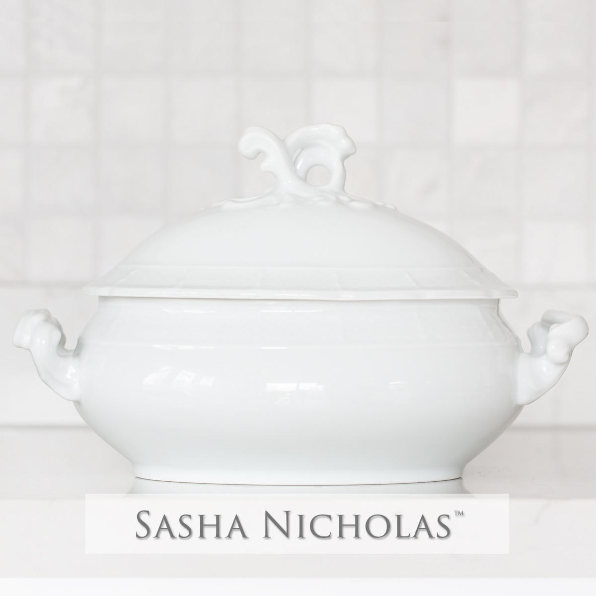 Weave Covered Tureen, SNW165, Sasha Nicholas