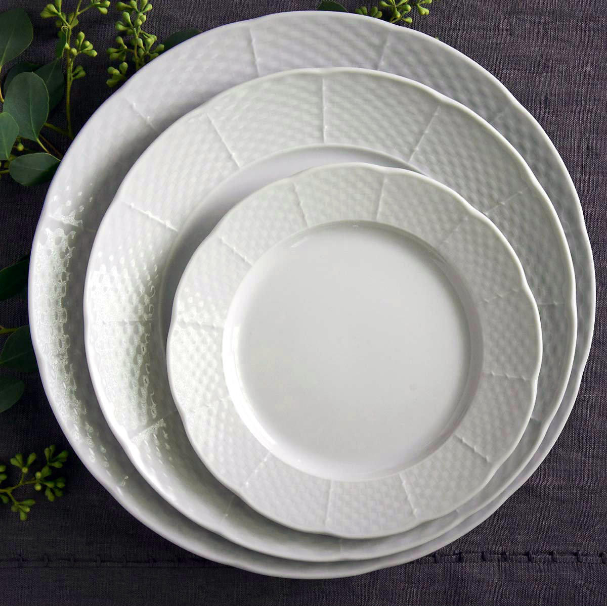 Brianne-konkle Weave Salad Plate Whiteware, BRIANNE KONKLE WEAVE SALAD PLATE WHITEWARE, Sasha Nicholas