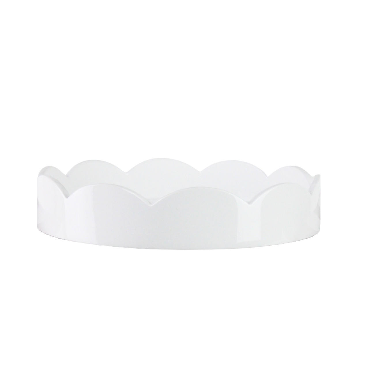 8.5x8.5 Scallop Tray White