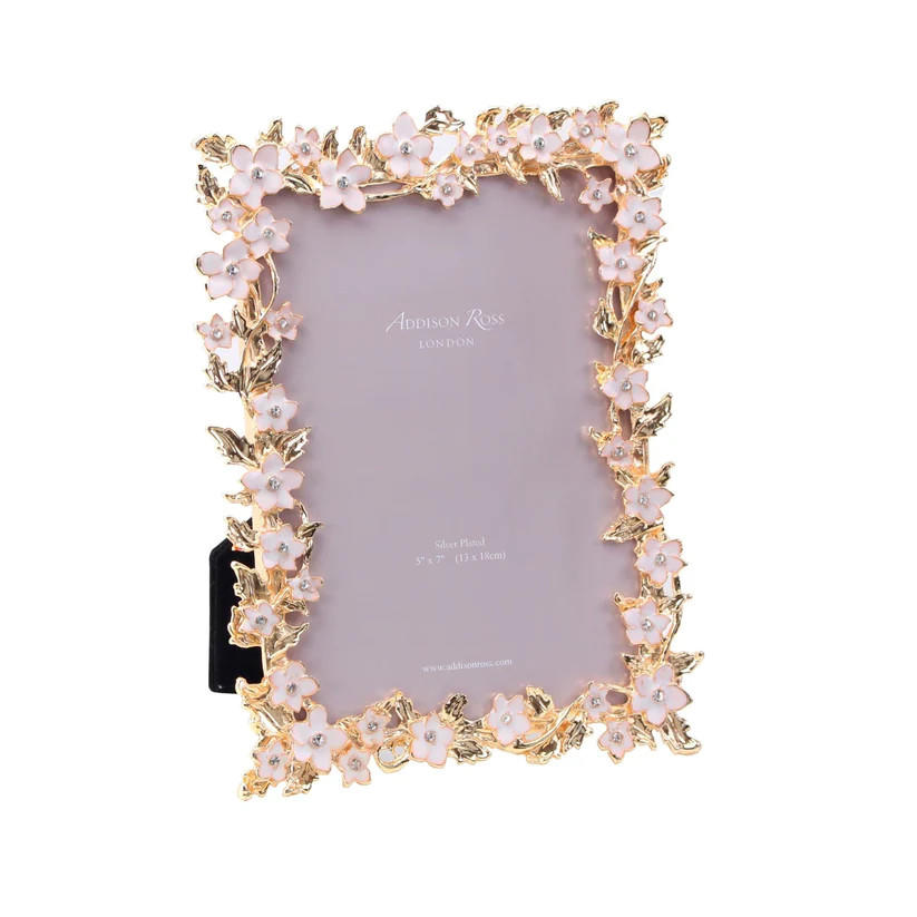 8x10 Gold Leaf & White Flower 8x10 Gold Leaf & White Flower