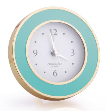 Pastel Blue & Gold Alarm Clock