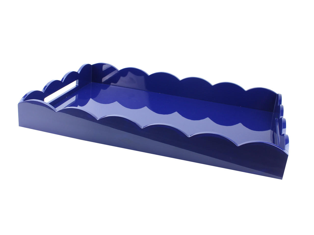 17x13 Scalloped Tray Navy