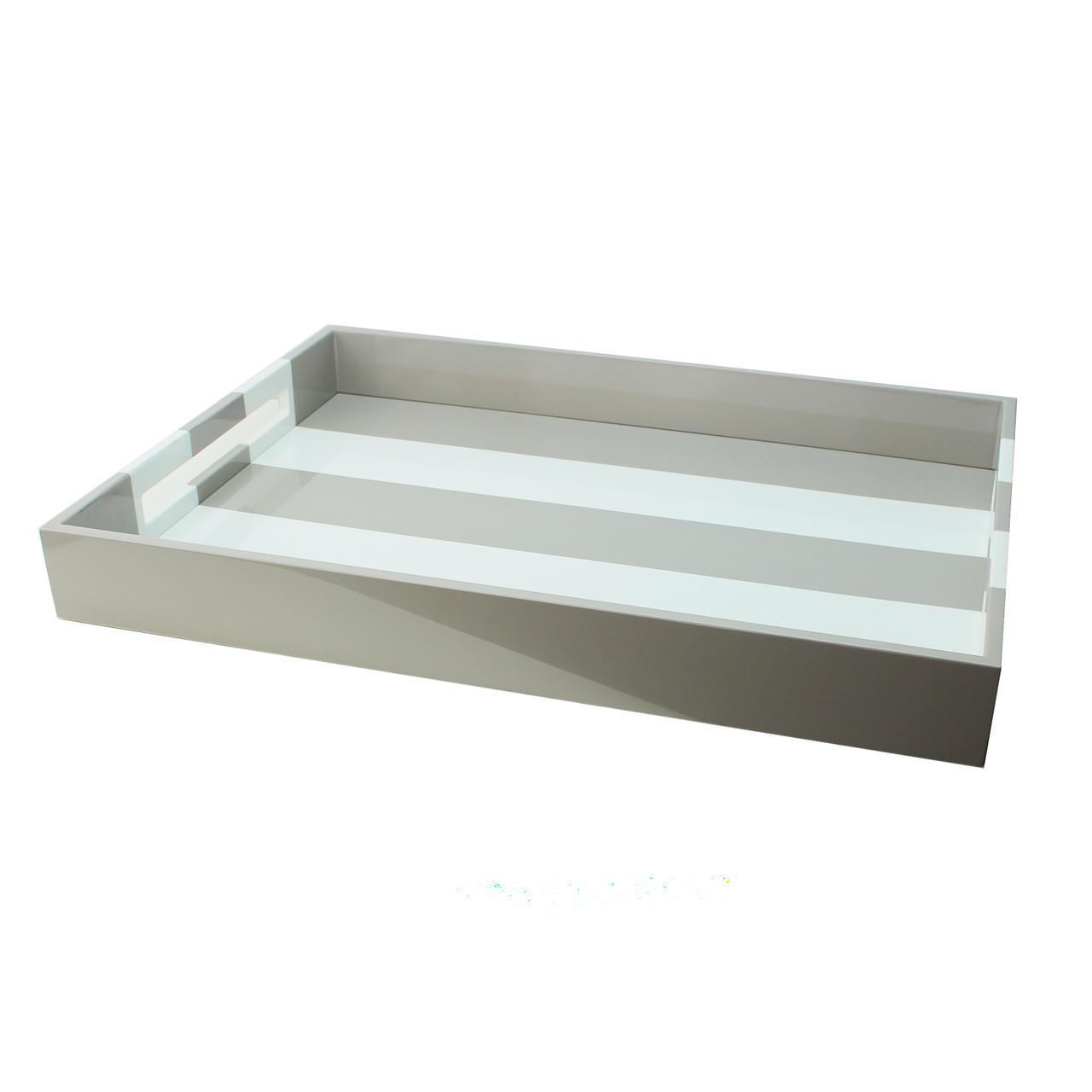 22x16 Grey Stripe Tray