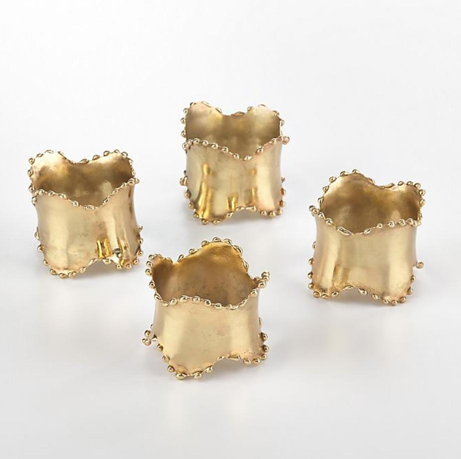 Lindahl-Harris Classic Gold Napkin Ring | Set of 4